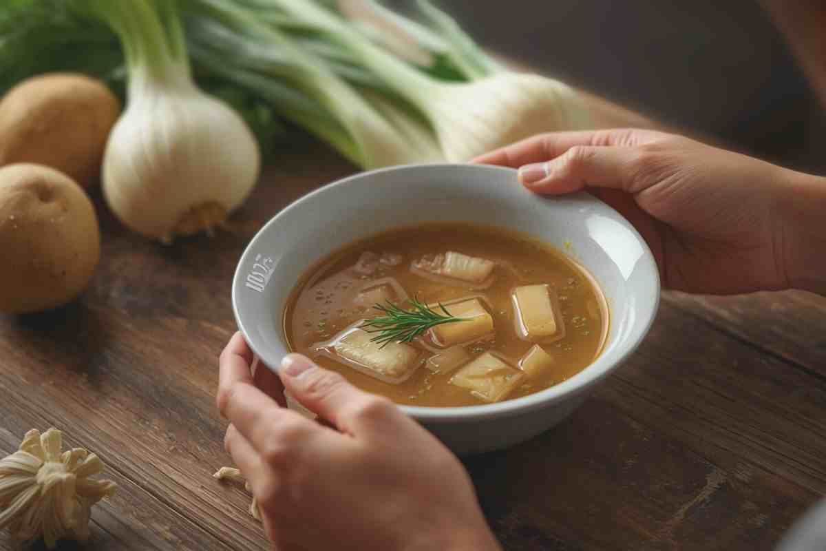 brodo con finocchi e patate